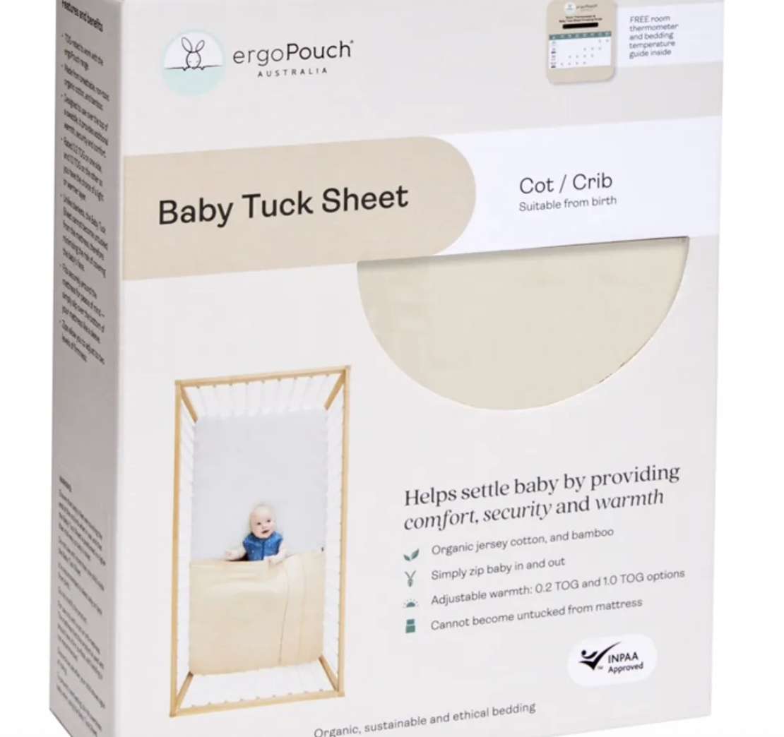 ergoPouch Cot Tuck Sheet Natural